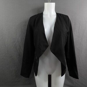 Elodie Womens Blazer XS Black Open Corp Office Retro Y2K Minimalist Capsule